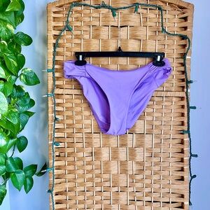 Becca Purple Ruched Swim Bottoms